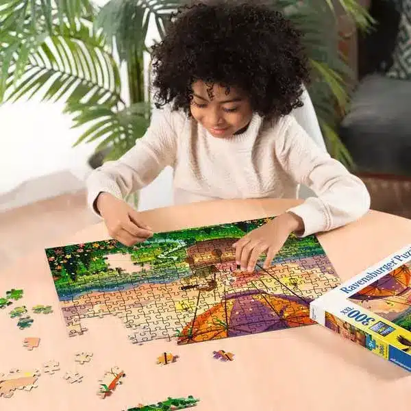 Ravensburger Barnpussel – Mysig tur i solnedgången 300 bitar XXL