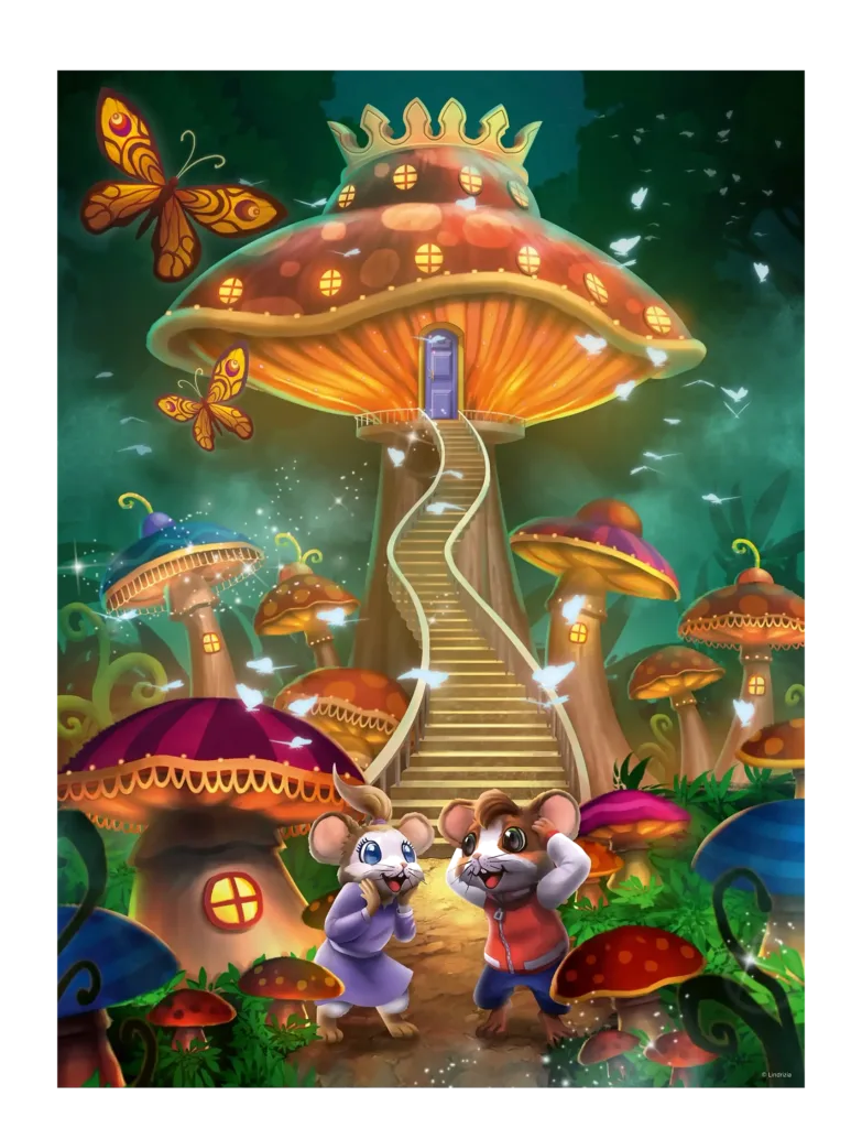 Ravensburger Barnpussel – Musse & Helium: Det magiska svampäventyret 100 bitar