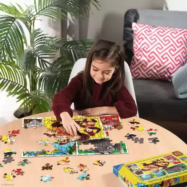Ravensburger Barnpussel – Donkey Kong: Aporna har rymt! 100 bitar XXL