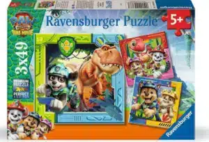 Ravensburger Barnpussel – Paw Patrol 3 Dino Movie 3x49 bitar
