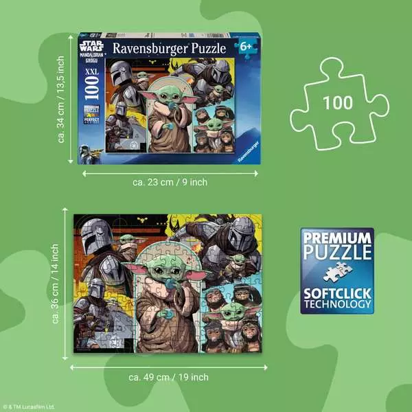 Ravensburger Barnpussel – The Mandalorian & Grogu 100 bitar XXL
