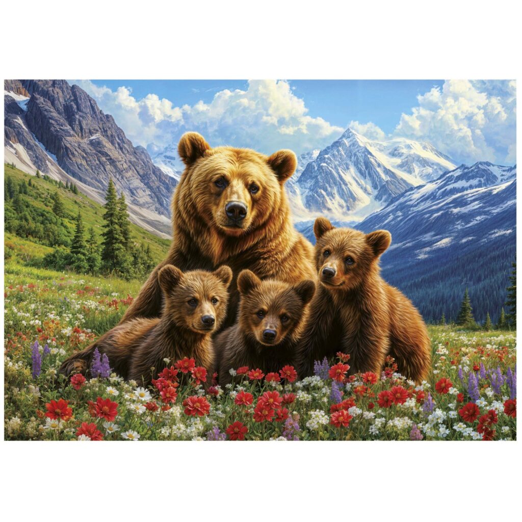 Educa Pussel – Grizzlybjörnar i Kanada 1000 bitar