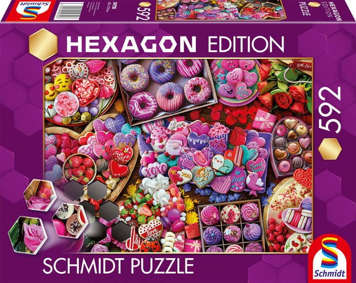 Schmidt Hexagon Pussel – Söta godsaker 592 bitar