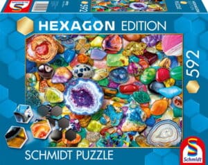 Schmidt Hexagon Pussel - Ädelstensblandning 592 bitar
