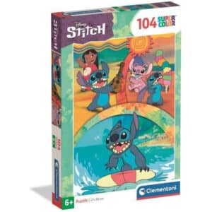 Clementoni Barnpussel – Disney: Stitch på Stranden 104 bitar