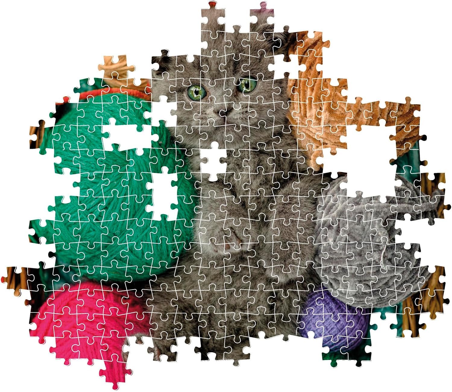 Clementoni Pussel – Fluffig kattunge 500 bitar - Bild 3