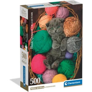 Clementoni Pussel – Fluffig kattunge 500 bitar