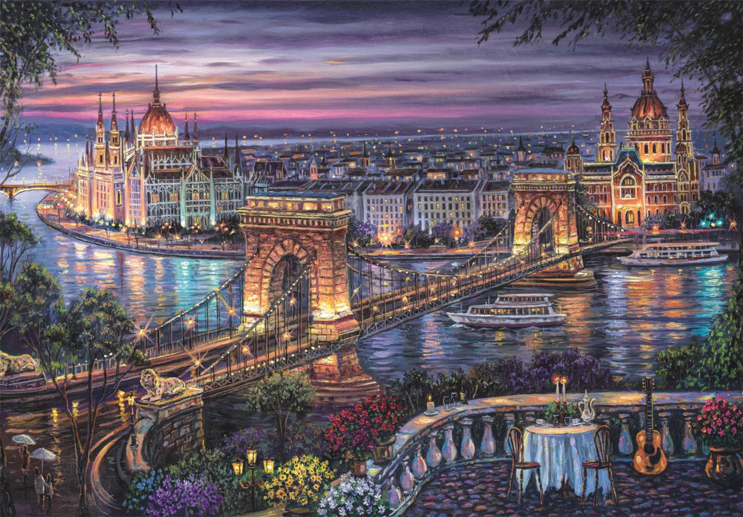 Clementoni Pussel – Donaus ljus i Budapest 1000 bitar - Bild 2