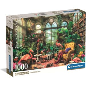 Clementoni Pussel – Växthusbiblioteket 1000 bitar