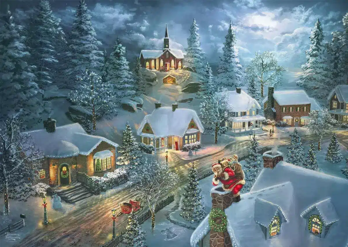 Schmidt Pussel - Kinkade: Jultomtens tysta natt 1000 Bitar - Bild 2