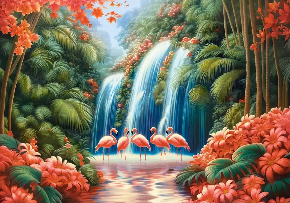 Castorland Pussel – Flamingoparadis 500 bitar - Bild 2